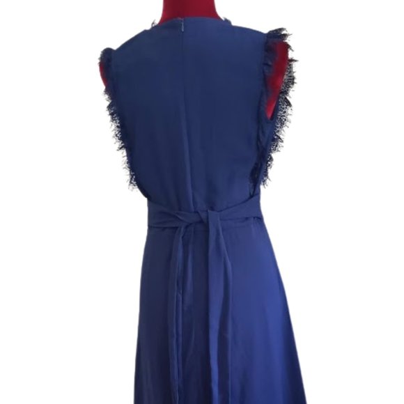 NEW Navy Valetta Maxi Dress V-neck Lace Sleeveless - Picture 6 of 14